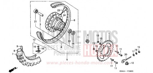 REAR WHEEL CRF100F5 de 2005